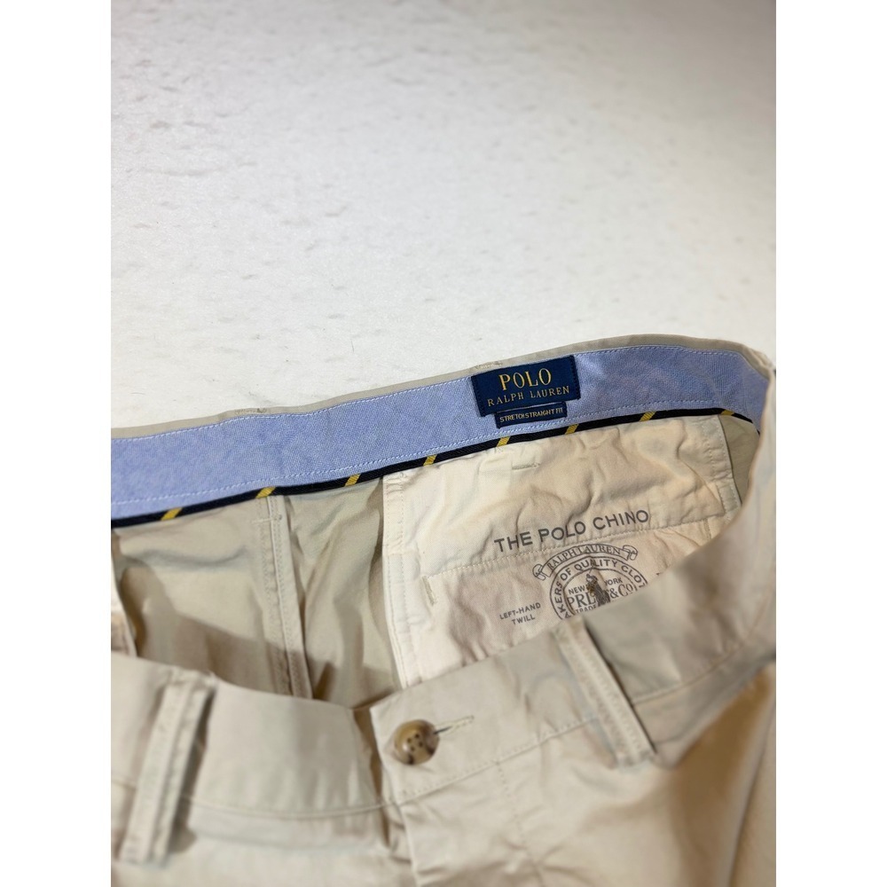 Polo Ralph Lauren The Polo Chino Stretch Straight Fit Mens 38x30 Khaki Pants - Picture 3 of 4